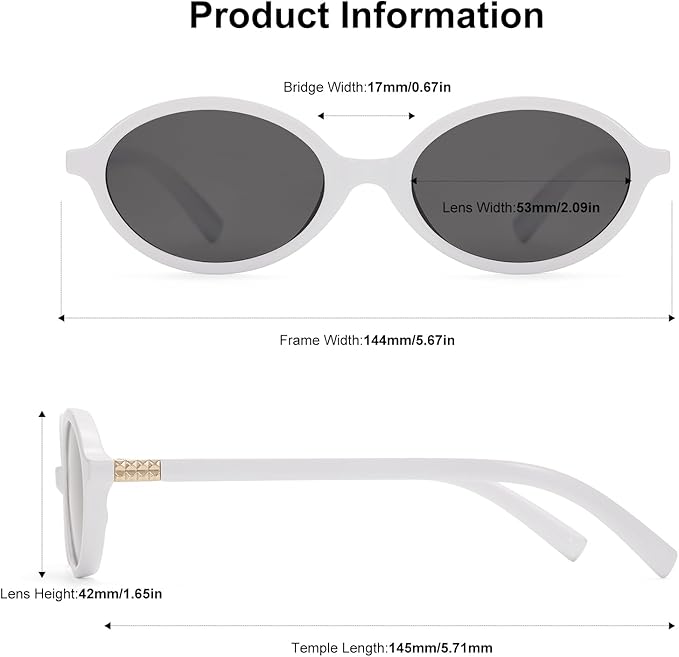 Retro Oval Sunglasses for Women Vintage 90s Y2K Trendy Designer Sun Glasses