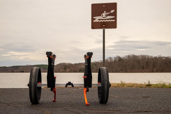 YakAttack Kayak Carts with Adjustable Frame & Wheel Options | All-Terrain, Sand & Solid Tire Variations | Durable Folding Transport System for Kayaks & Canoes | Made in USA