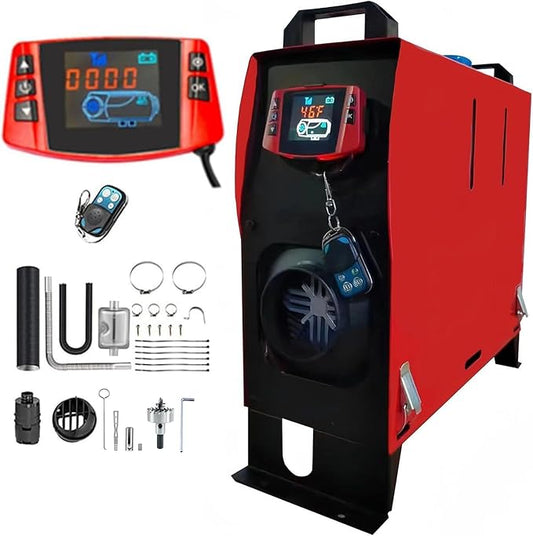 Diesel Parking Heater,12V/8KW Diesel Air Heater,5L Fuel Tank and Muffler,smart LCD Display & Remote Control for RV,Truck,Trailer and Boat (JB-016)