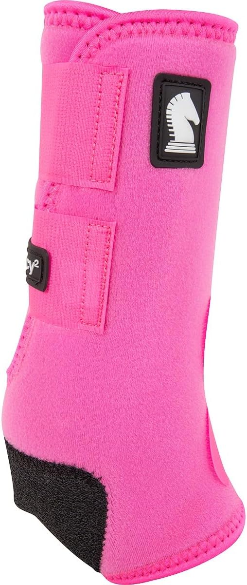 Classic Equine Legacy2 Support Boots, Front (Hot Pink, Small)