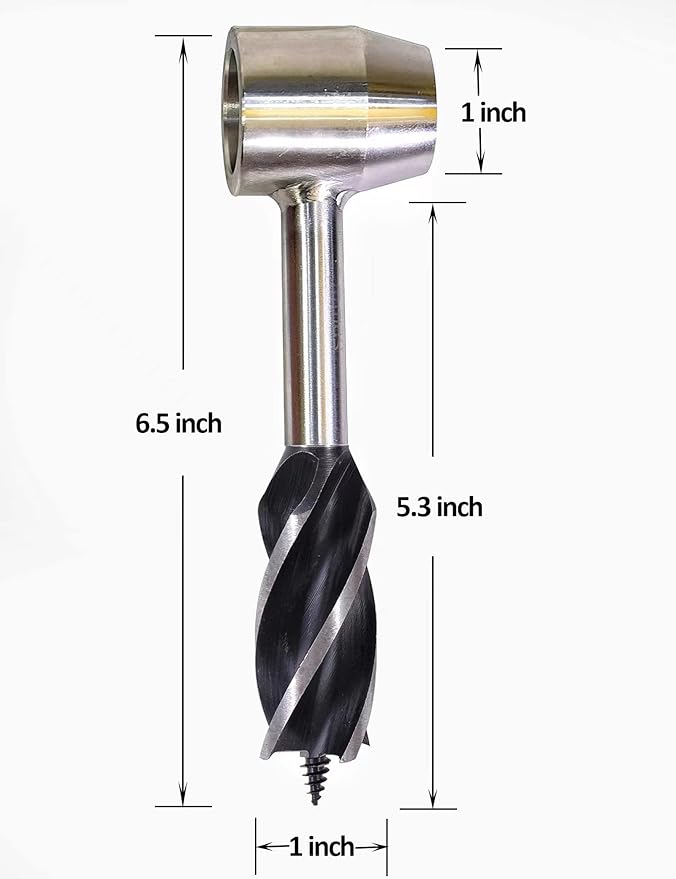 Bushcraft Survival Tool, Survival Tool for Bushcraft Settlers, Manual Drill Wrench, Scotch Eye Auger Drill and Hand Hole Maker for Outdoor, Bushcrafting, with Protective Case and Hook