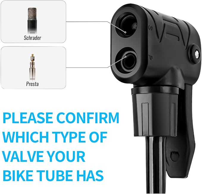 NUWAB Mini Bike Pump, 10 Inch Portable Hand Bicycle Pump, 100PSI, Support Shrader and Presta, Fast Air Out Ball Pump, Work with All Bikes and Balls, Swimming Ring, Come with Ball Needles, Nozzles
