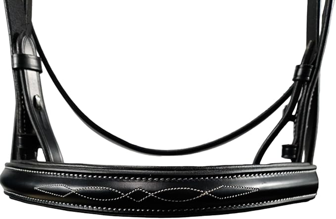Hunter Bridle - Fancy Stitch with Removable Flash – Anatomical Padded Crown, Classic Hunter Style