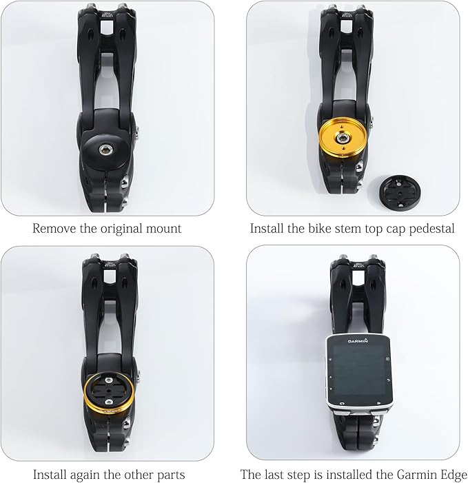 Bike Stem Top Cap Computer Mount Bicycle Stem Headset Mount for Garmin Edge