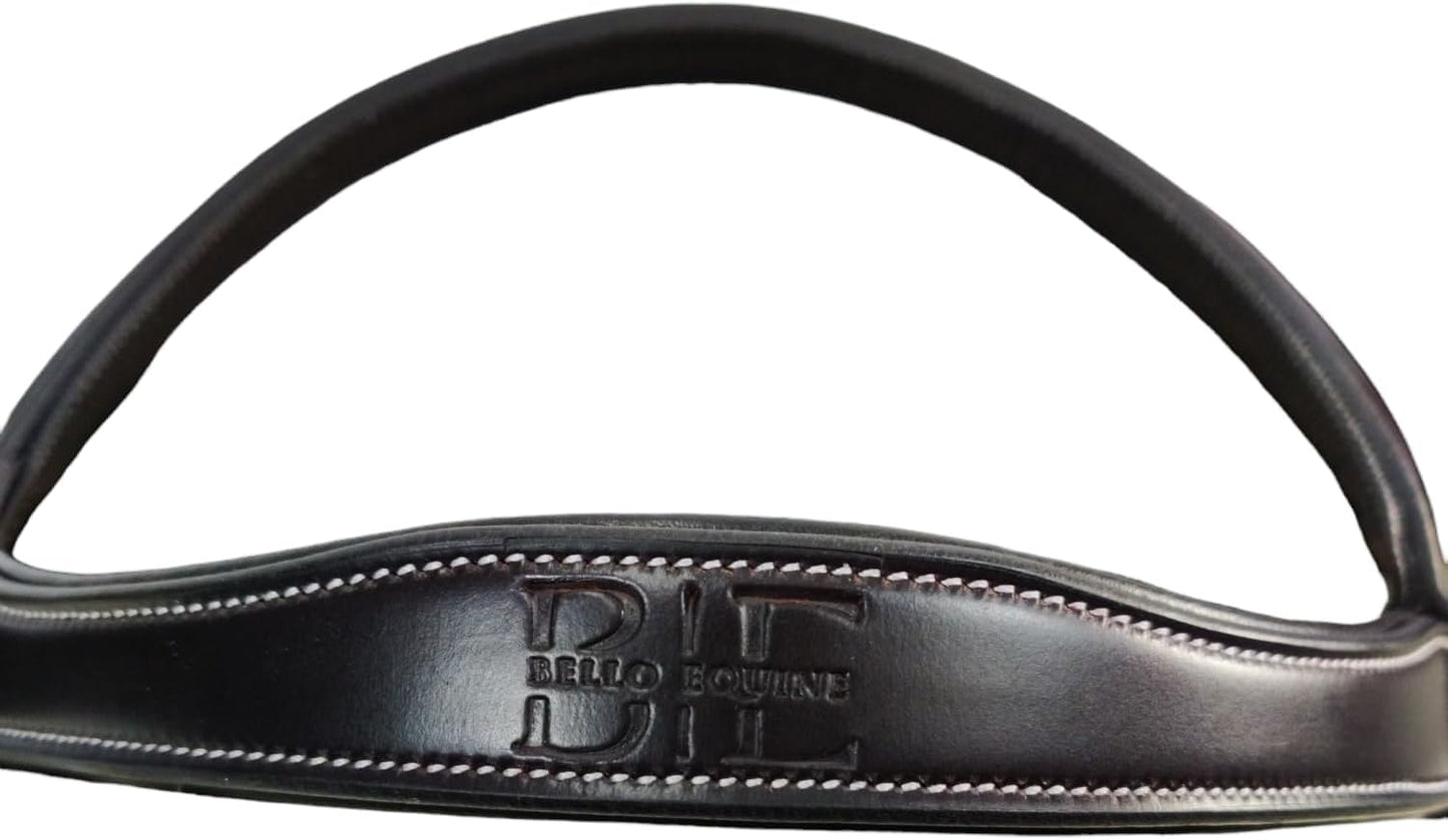 Hunter Bridle - Fancy Stitch with Removable Flash – Anatomical Padded Crown, Classic Hunter Style