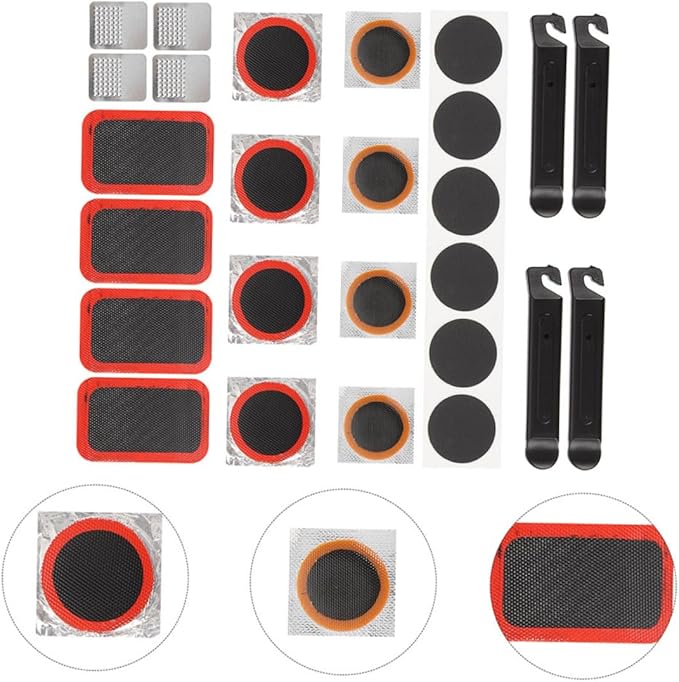 Tubeless Tire Repair Kit 52pcs Bike Tube Repair Patch Kit Tire Lever Bicycle Patch for Road Bikes