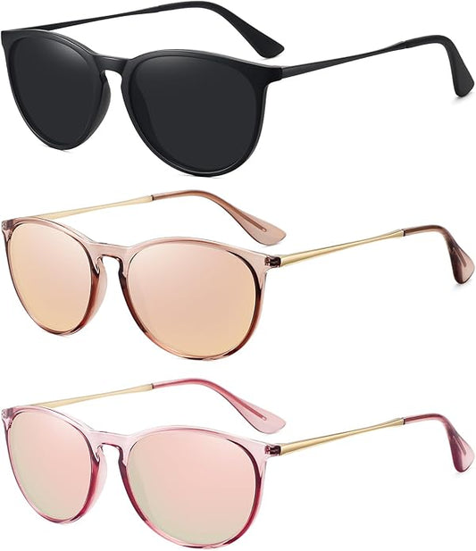 WOWSUN Retro Polarized Sunglasses Womens 2026 Trendy Round Classic Glasses
