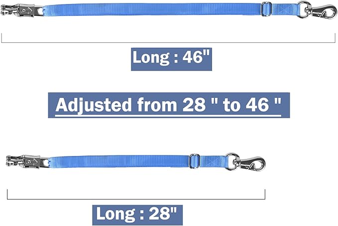 Rosemarie Trailer Cross Tie, Horse Haulage Adjustable Nylon Straps Leads with Panic Snap Fixed Eye Equestrian Equipment