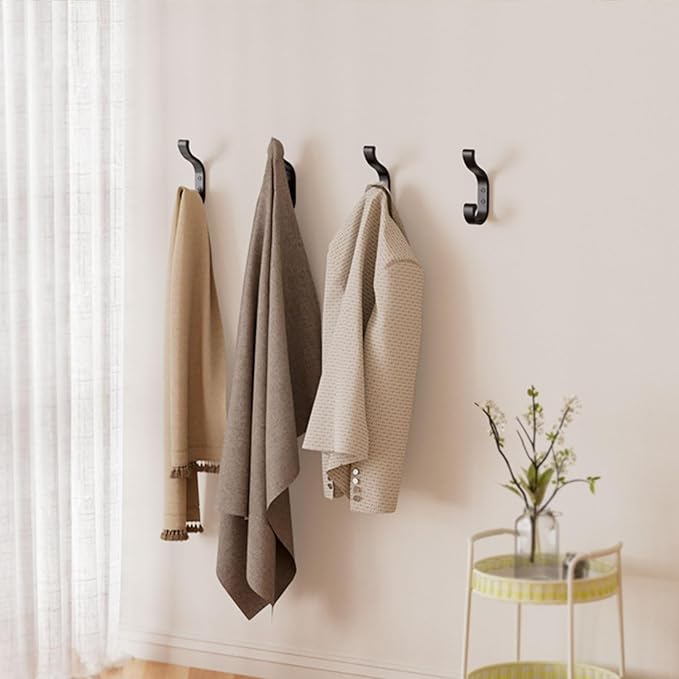 Coat Hanger Wall Mount 8-Pack - Wall Hooks for Hanging Heavy Duty