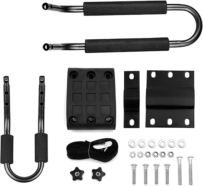 Taelakeni 1 Pairs Kayak Carrier Roof Racks, Universal Cars Kayak Canoe Roof Rack for SUV, Jeeps