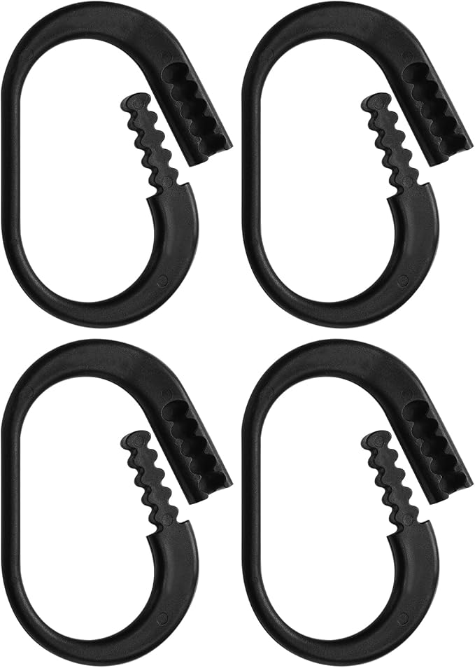 Shinylin 4 Pcs Protective Horse Blocker Tie Multi-Purpose Horse Clip Portable Versatile and Reusable Tie with Quick Release Under Heavy Pressure Design for When Secure is a Concern(Black)