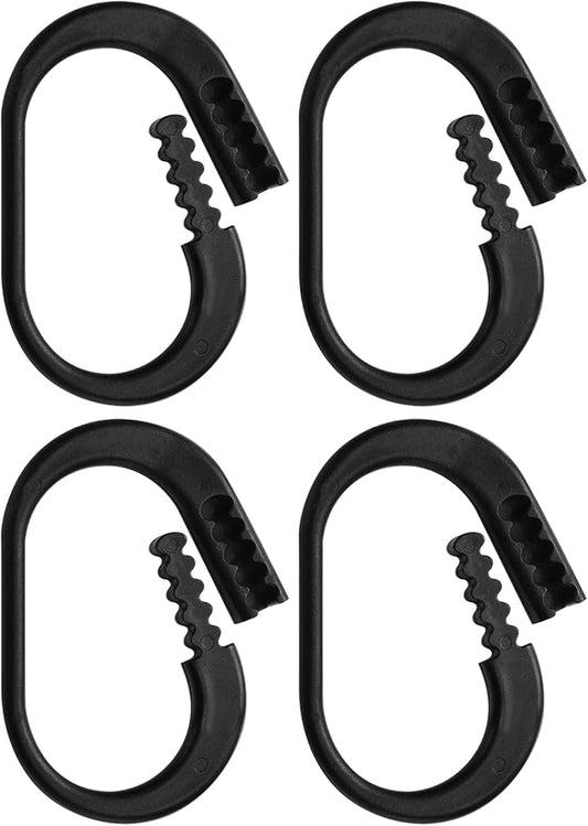Shinylin 4 Pcs Protective Horse Blocker Tie Multi-Purpose Horse Clip Portable Versatile and Reusable Tie with Quick Release Under Heavy Pressure Design for When Secure is a Concern(Black)