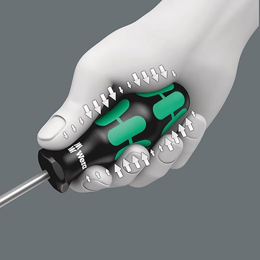 Wera 05007680001 Kraftform Plus 334 SK/6 Screwdriver Set and Rack, Lasertip, 6-Piece
