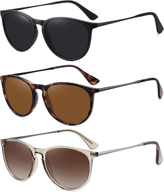 WOWSUN Retro Polarized Sunglasses Womens 2026 Trendy Round Classic Glasses