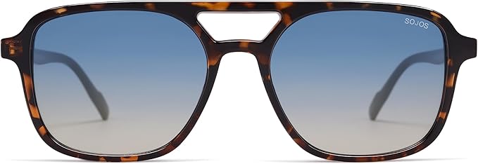 SOJOS レトロ アビエイター サングラス レディース メンズ トレンディ 長方形 レディース メンズ シェード サングラス SJ2202