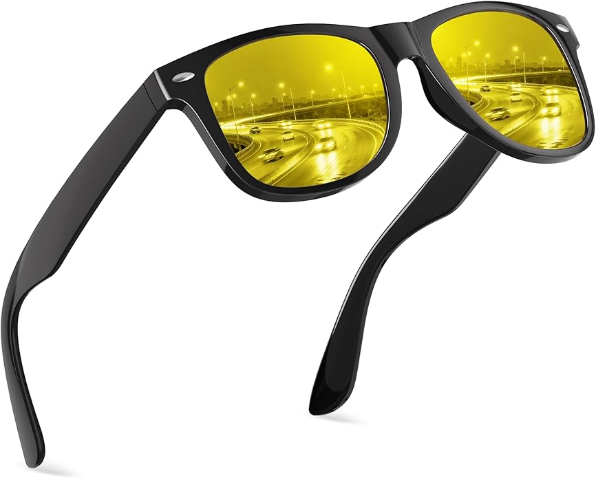 FEIDUSUN Sunglasses Men Polarized Sunglasses for Mens and Womens,Black Retro Sun Glasses Driving Fishing UV Protection