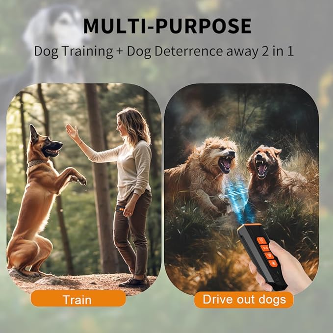 2025 Upgraded Dog Bark Deterrent Device - Anti Barking Devices for Dogs, Indoor Outdoor Use Rechargeable, Safe for Dogs & Humans, Portable No More Barks Ultrasonic Dog Training Device