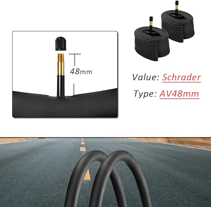 26/27.5/29x2.25 inch Mountain Bike Tire Set 2 Pack 26/27.5/29x2.25 Mountain Bicycle Tires 60TPI Kevlar Foldable and Pair 26/27.5/29 inch Bike Inner Tubes with 2 Pcs Tire Levers