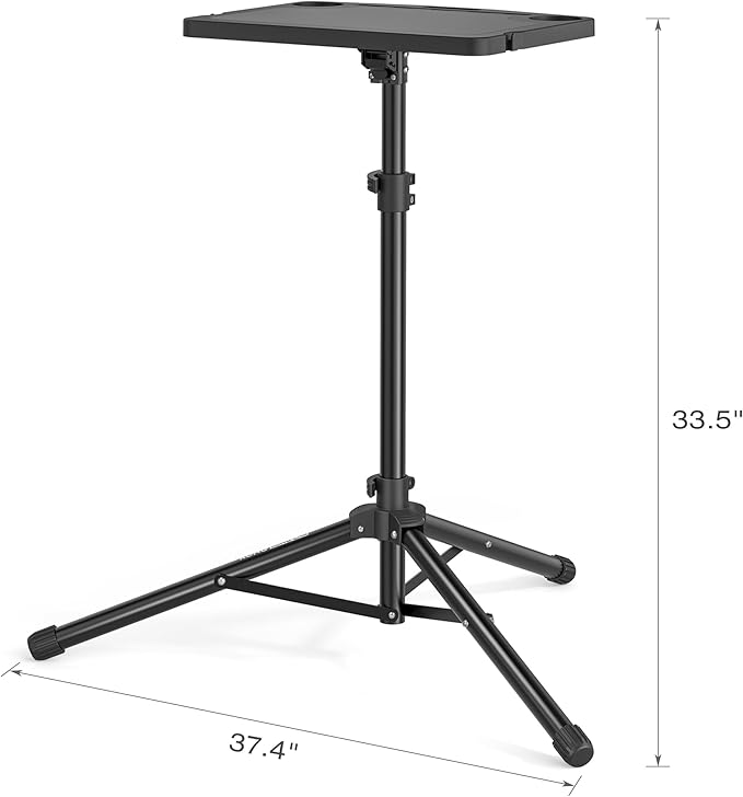 Indoor Cycling Desk - Foldable Tabletop with Non-Slip Surface - Adjustable Height Computer Stand, Bike Trainer & Treadmill Desks