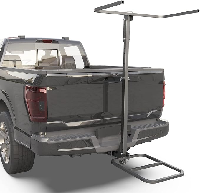 Upgraded RV Hitch Mount Kayak Rack Height Adjustable Vertical Kayak Carrier for RV, Truck, SUV Holds 2 Kayaks up to 12' & 150LBS & 2'' Hitch Receiver