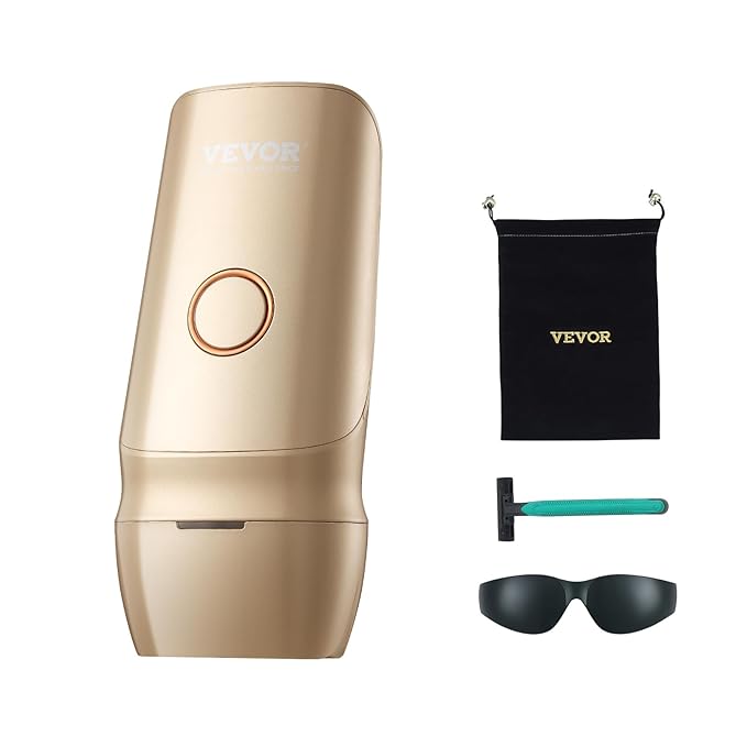 VEVOR Intense Pulsed Light (IPL) System Hair Removal, IPL Permanent Hair Removal with Ice-Cool Technology for Women Men, Auto/Manual Modes, Painless At-Home Hair Removal Device for Whole Body