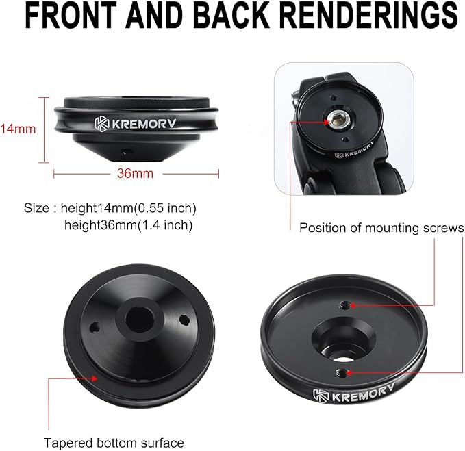 Bike Stem Top Cap Computer Mount Bicycle Stem Headset Mount for Garmin Edge