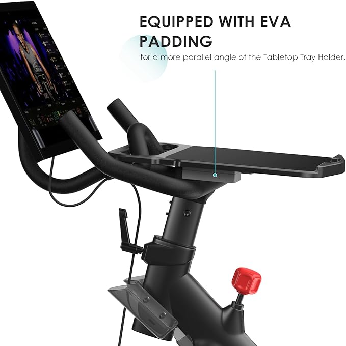 KMOUANTS Tabletop Tray Holder Compatible with Peloton Bike (Not Bike Plus for Tablets, laptops, Books, Phones, etc. - Riding Work Surface ，Bikes Accessories for Peloton