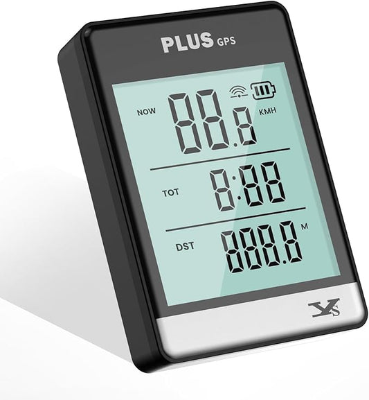 GPS Bike Computer, Wireless Cycling Speedometer Odometer with 3.26" LCD Display, IPX6 Waterproof, Provide Professional Data Analysis for Road Bike Mountain Bike