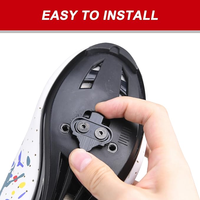 SPD Cleats - Bike Cleats Compatible with SPD Pedals, Bike Clips for Spinning Indoor Cycling and Mountain Biking, Durable Bicycle Cleat Set