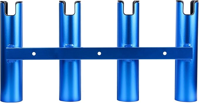 Marinebaby Aluminum Fishing Boat Rod Holder,3/4 Link Tube Aluminum Rod Rack, Suit Boats & Yacht ,Silver