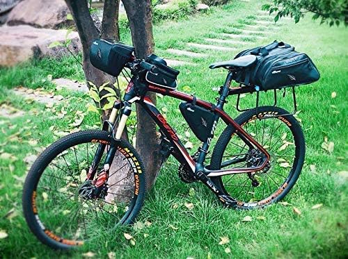 NDakter Bike Bag:Bike Frame Bag & Bicycle Repair Kit, 2L Waterproof Storage Pouch with 16-in-1 Multi-tool, Portable Bike Tool Set for Flat Tire Repair, Cycling Accessories for Mountain Road Bike, MTB
