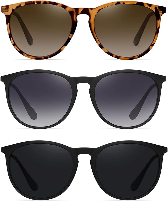 WOWSUN Retro Polarized Sunglasses Womens 2026 Trendy Round Classic Glasses