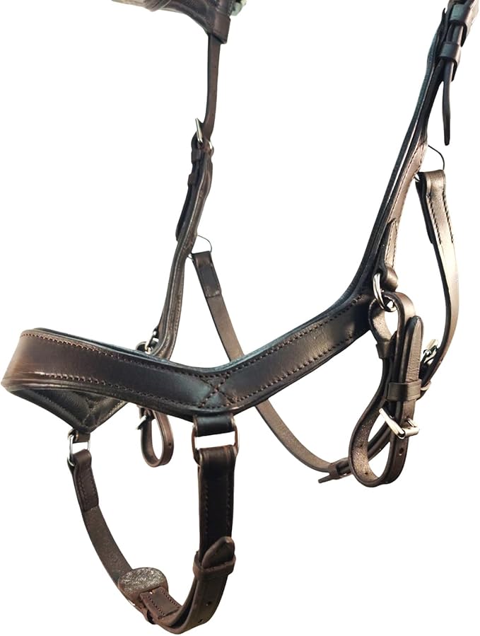 Pressure Relief Comfort Ergonomic Horse Bridle Havana Brown | Ergonomic | Comfortable | Durable (Bridle + Leather Reins, Full/Horse)