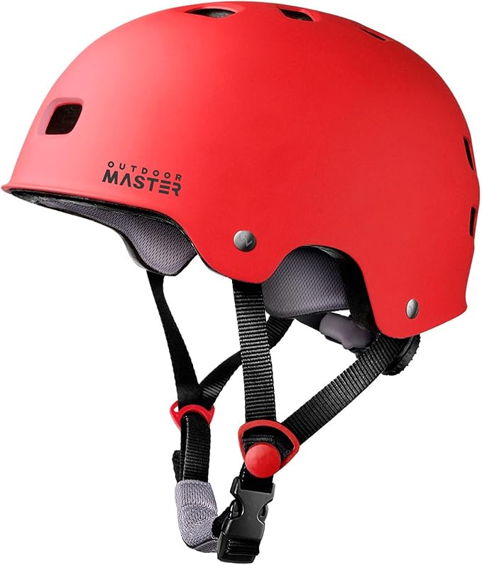 OutdoorMaster スケートボード サイクリング ヘルメット - 取り外し可能なライナー2枚付き 通気性 多用途 スポーツ スクーター ローラースケート インラインスケート ローラーブレード 子供 ユース 大人用
