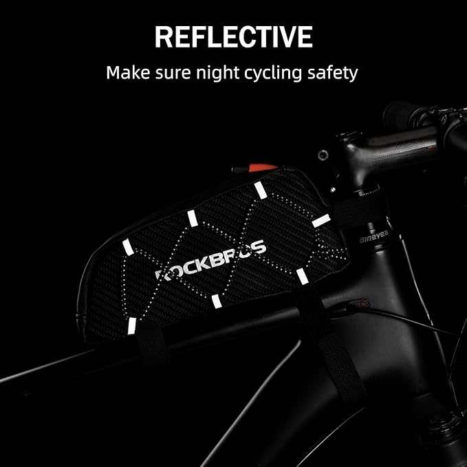 ROCKBROS Top Tube Bike Bag Bicycle Front Frame Bag Bike Accessories Pouch Compatible with iPhone 14/13/12 Pro Galaxy S22/S21