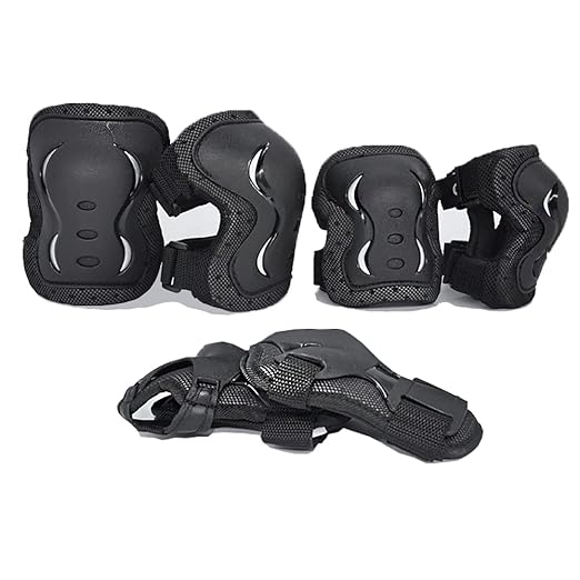 Q.LAEN 3 in 1 Durable Knee Pads Elbow Pads with Wrist Guards Sports Protective Gear Set for Rollerblading Skateboard Cycling Skating