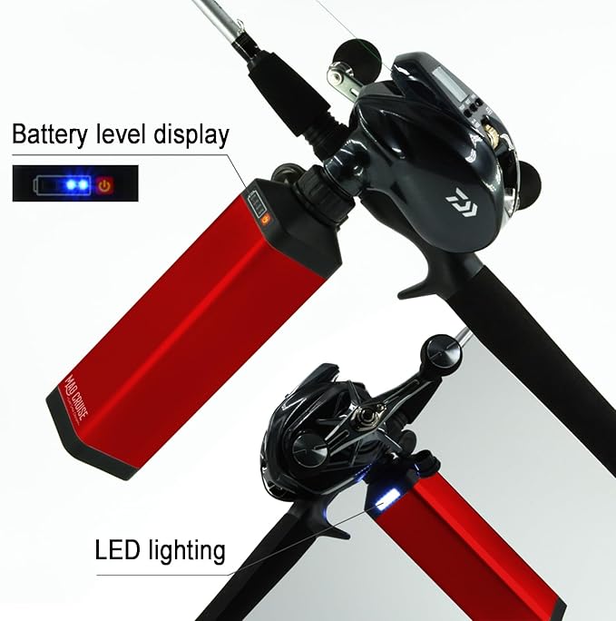 10Ah Sea Fishing Reel Battery and Accessories for Daiwa Tanacom Seaborg Leobritz Shimano Electric Fishing Reel Battery (Free 2m Power Cord)