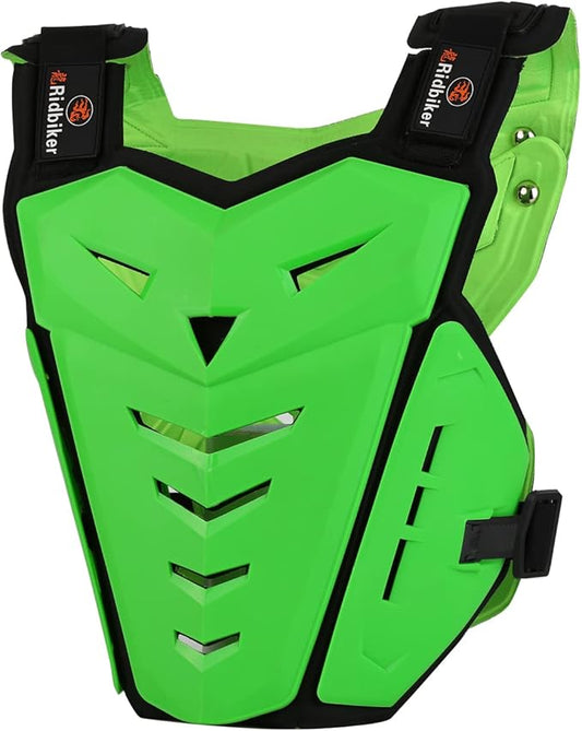 Motorcycle Body Armor Vest Dirt Bike Gear, Chest Protector Motocross Gear Motorcycle Chest Back Protector for Men Mountain Bike Protective Gear MTB Racing Off-Road