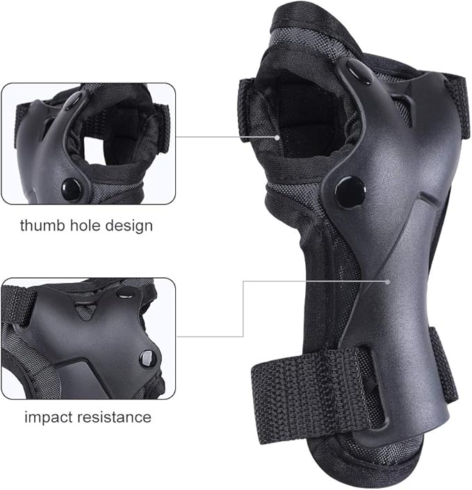 Kids/Youth Knee and Elbow Pads with Wrist Guards Protective Gear Set for Skating Skateboarding Cycling Biking Scooter and Multi Sports