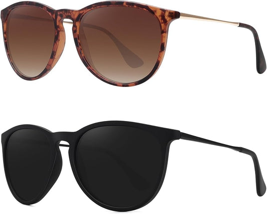 WOWSUN Retro Polarized Sunglasses Womens 2026 Trendy Round Classic Glasses