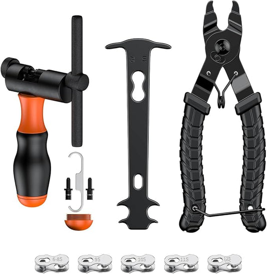 Pawfly Bike Chain Repair Tools, Bicycle Chain Maintenance Tool Set for Multi-Speed Chains