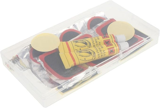 Comprehensive Bicycle Tire Repair Kit with Rubber Patches and Cold Vulcanizing Glue Portable Bike Repair Tool with Tire Levers for Quick Inner Tube Fixing for Outdoor Cycling