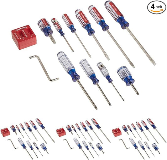 CRAFTSMAN Screwdriver Set, Assorted, 12Piece (CMHT65044) (Pack of 4)