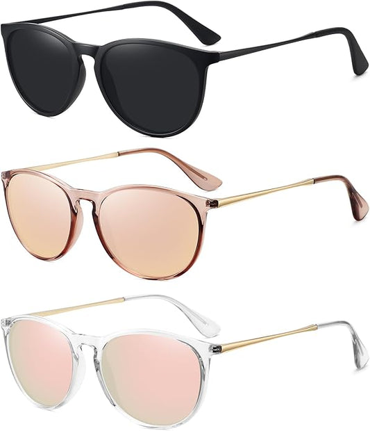WOWSUN Retro Polarized Sunglasses Womens 2026 Trendy Round Classic Glasses