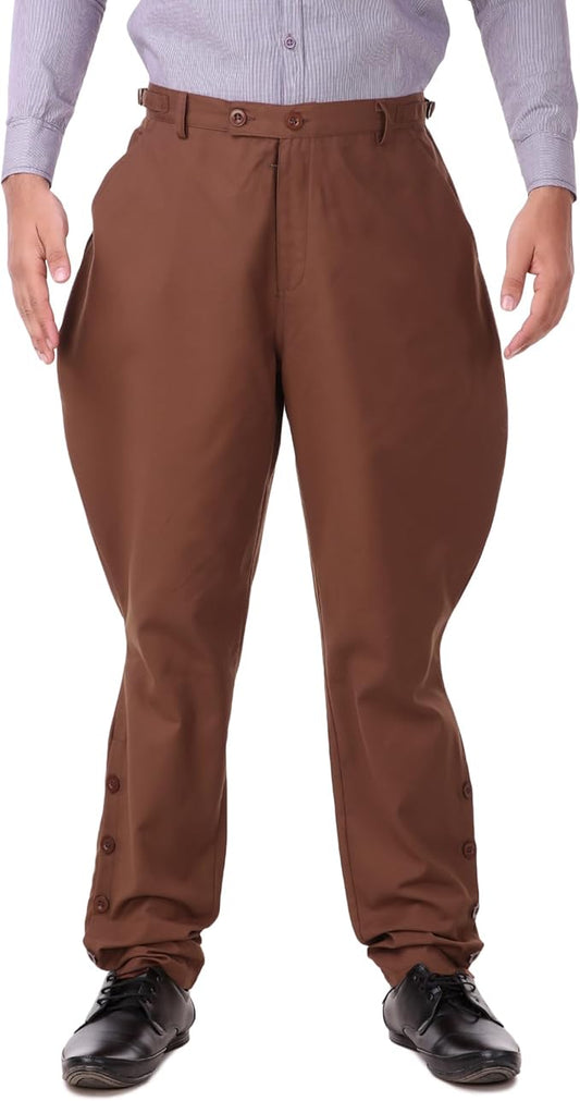 ThePirateDressing Steampunk Victorian Cosplay Costume Mens Archibald Jodhpur Pants Trousers