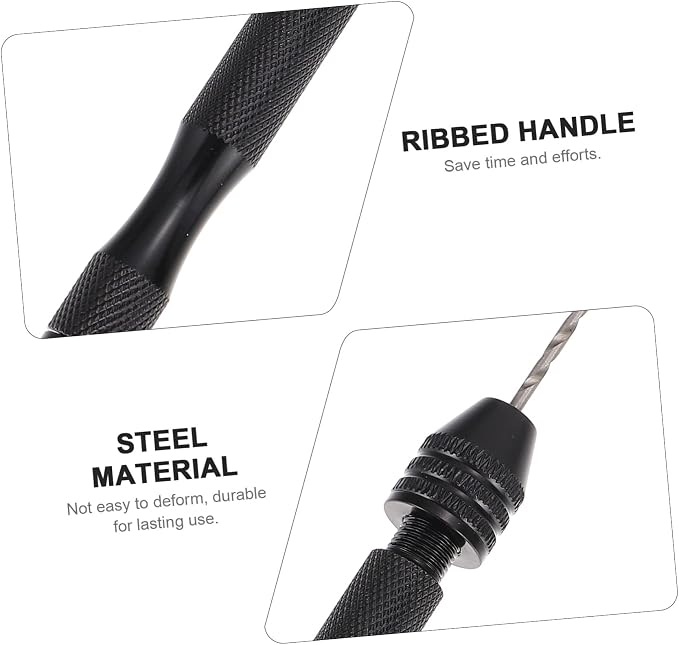 Angoily 2sets Hand Drills Tool Kit Manual Drill Hand Twisted Bits for Jewelry Making Resin Projects and Crafts Steel Construction