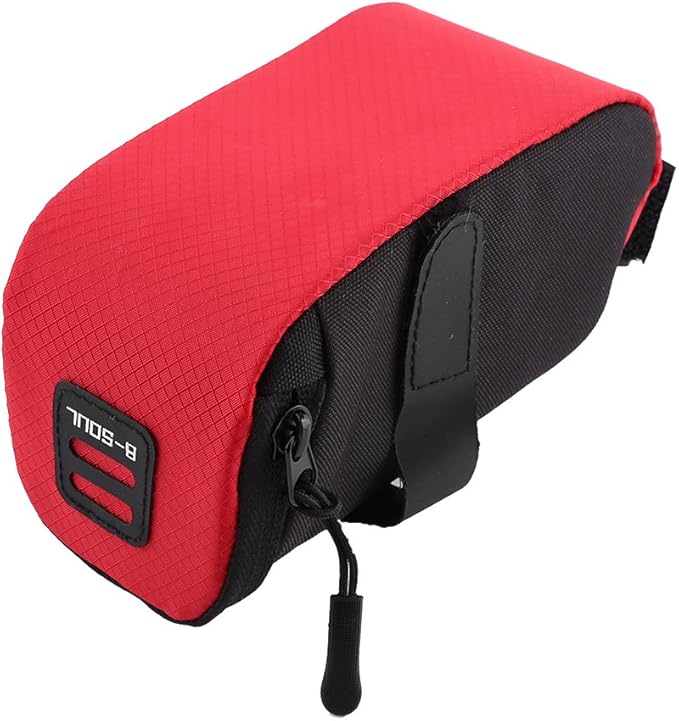 Milltrip Bike Saddle Bag, B Soul Super Light Bike Rear Saddle Cycling Seat Bag Tail Pouch Package Under seat Storage Bag (Red)
