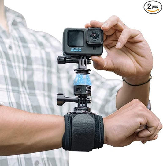 Wrist Strap Mount with Quick Release Adapter Compatible with GoPro Hero 13/12/11/10/9/8/7//6/5 Black,DJI Osmo Action 5 pro/4/3/2,Insta 360 ONE R,AKASO/Campark and More