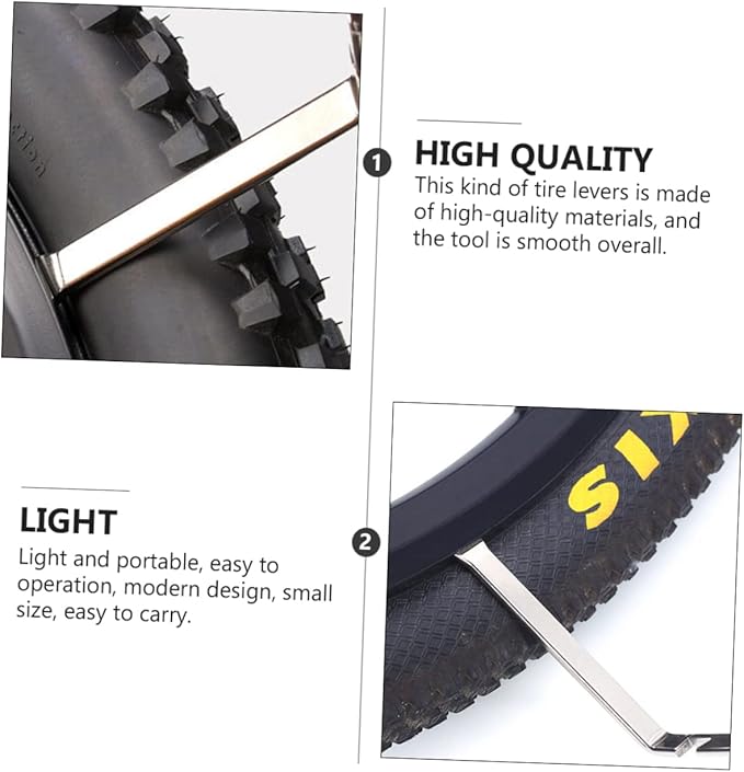 3pcs Steel Tire Lever Bike Tire Repair for and Folding Ergonomic Non- Design