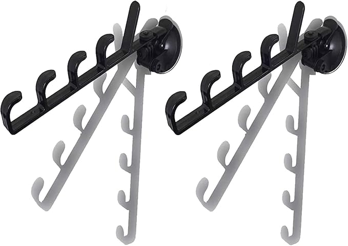 Adjustable Fishing Pole Rack & Holder - Vehicle & Boat Storage for Car, Truck, SUV & RV - Suction Cup Mounted - No Rods Included - 1 Pair